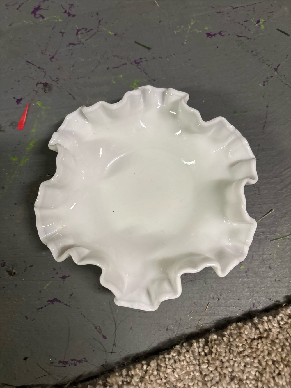 White Ruffled Ceramic Serving bowls & vase - Elegant Home Dining